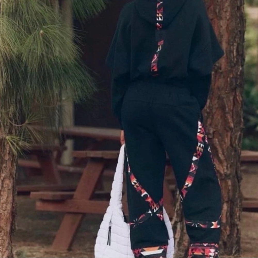 FP Movement by Free People Black Hoodie and pants- full set. Snow Flow set.